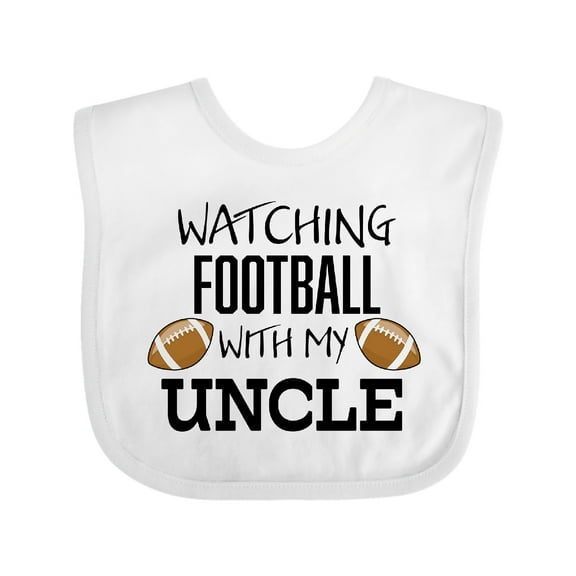 Inktastic Watching Football with My Uncle Boys or Girls Baby Bib