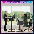 thumbnail image 3 of Bestier 58"x27" Gaming Electric Height Adjustable Standing Desk Stand up Desk with Monitor Shelf & LED Lights in Carbon Fiber, 3 of 12