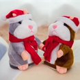 thumbnail image 5 of Hámster de peluche interactivo que habla - Marrón oscuro, 5 of 5