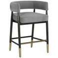 thumbnail image 2 of Home Square Callem 27.5" Fabric Counter Stool in Antonio Charcoal - Set of 3, 2 of 5