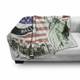 thumbnail image 3 of American Flag Soft Flannel Fleece Throw Blanket, NYC Collage with Famous Monuments Wall Street and Manhattan Urban Display, Cozy Plush for Indoor and Outdoor Use, 60" x 80", Multicolor, by Ambesonne, 3 of 6