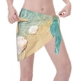 thumbnail image 3 of Disketp Starfish And Seashell Women Swimsuit Cover Up Short Chiffon Summer Beach Sarong Bikini Wrap Skirt Bathing Suit, 3 of 7