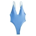 thumbnail image 1 of Mono sin mangas Sonducket traje de baño sexy playa escote en V profundo Azul, 1 of 6
