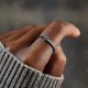 thumbnail image 2 of Fast shopping Love Me Until I'M Me Again Black Heart-Cut Half Enamel Ring S925 Sterling Silver Heart Rings Self-Love Ring Gift Jewelry, 2 of 4