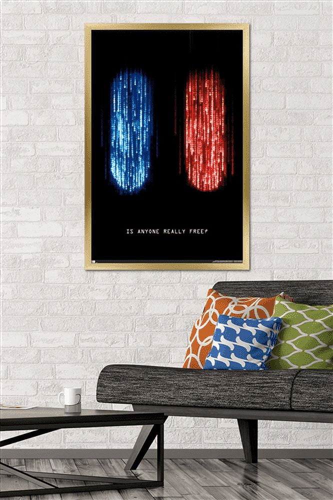 The Matrix: Resurrections - Is Anyone Really Free Wall Poster, 22.375" x 34", Framed