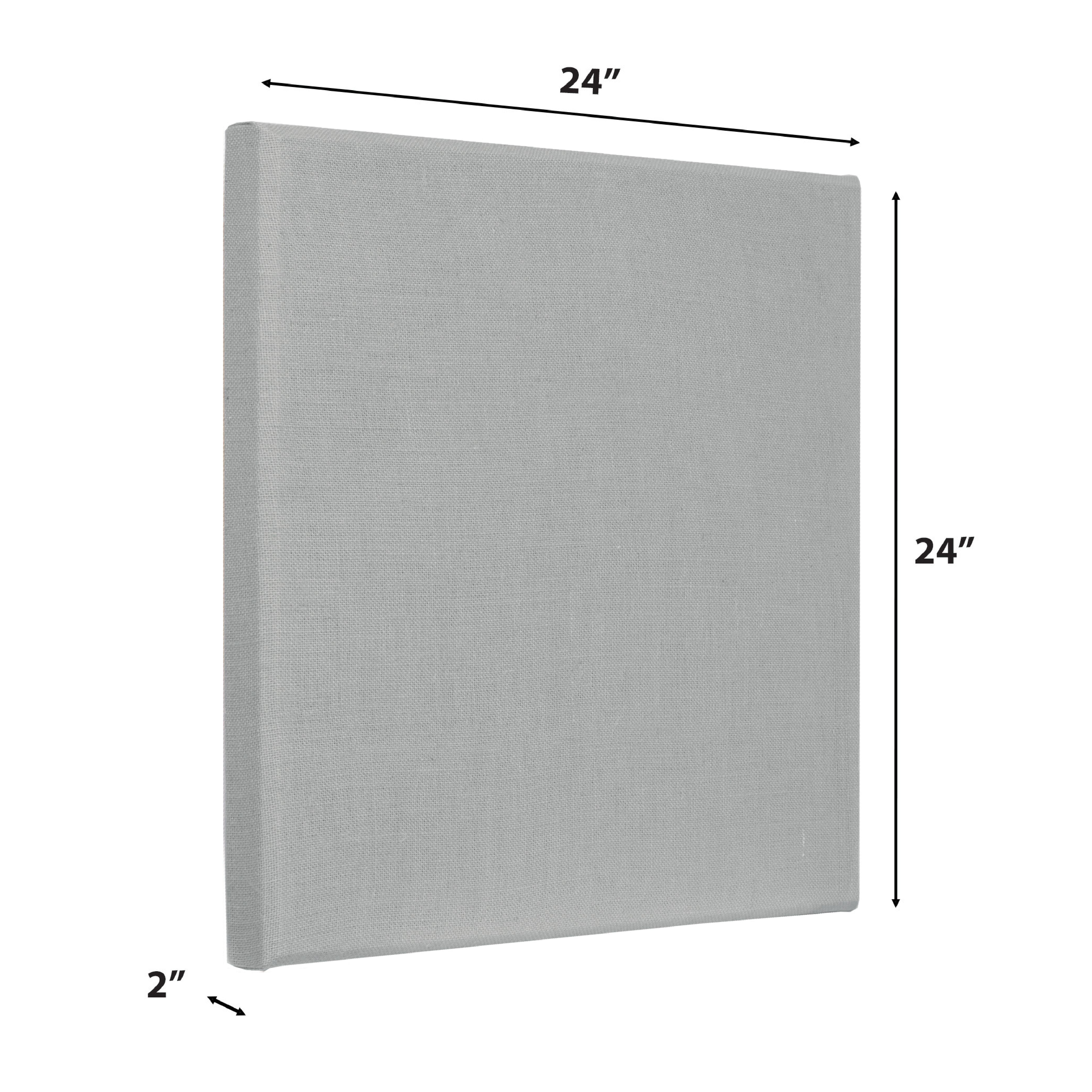 ATS Acoustics Sound Absorbing Acoustic Panel 24" x 24" x 2" Beveled Edge (Black)