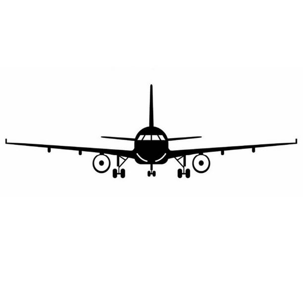 Wosthever Avión negro decoración avión vinilo pared pegatina calcomanía arte dormitorio avión Artesanía negro 100*32cm Wosthever JJ16376-02