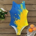 thumbnail image 6 of QHFBli Women's One-Piece Swimsuit Bathing Suit Printed Bikini Jumpsuit, 6 of 7