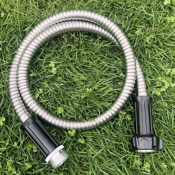 304 Stainless Steel Garden Hose with Connector, 20ft Outdoor Water Hose