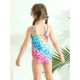 thumbnail image 4 of Usaibhir Girls One Piece Swimsuits with Adjustable Straps Multicolor Bathing Suits Kids Beach Swimwear for 2-8 Years, 4 of 12
