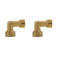 thumbnail image 3 of US 90 Degree Garden Hose Elbow Adapter - Solid Brass Fittings - 2 Piece, Gold, 3 of 8