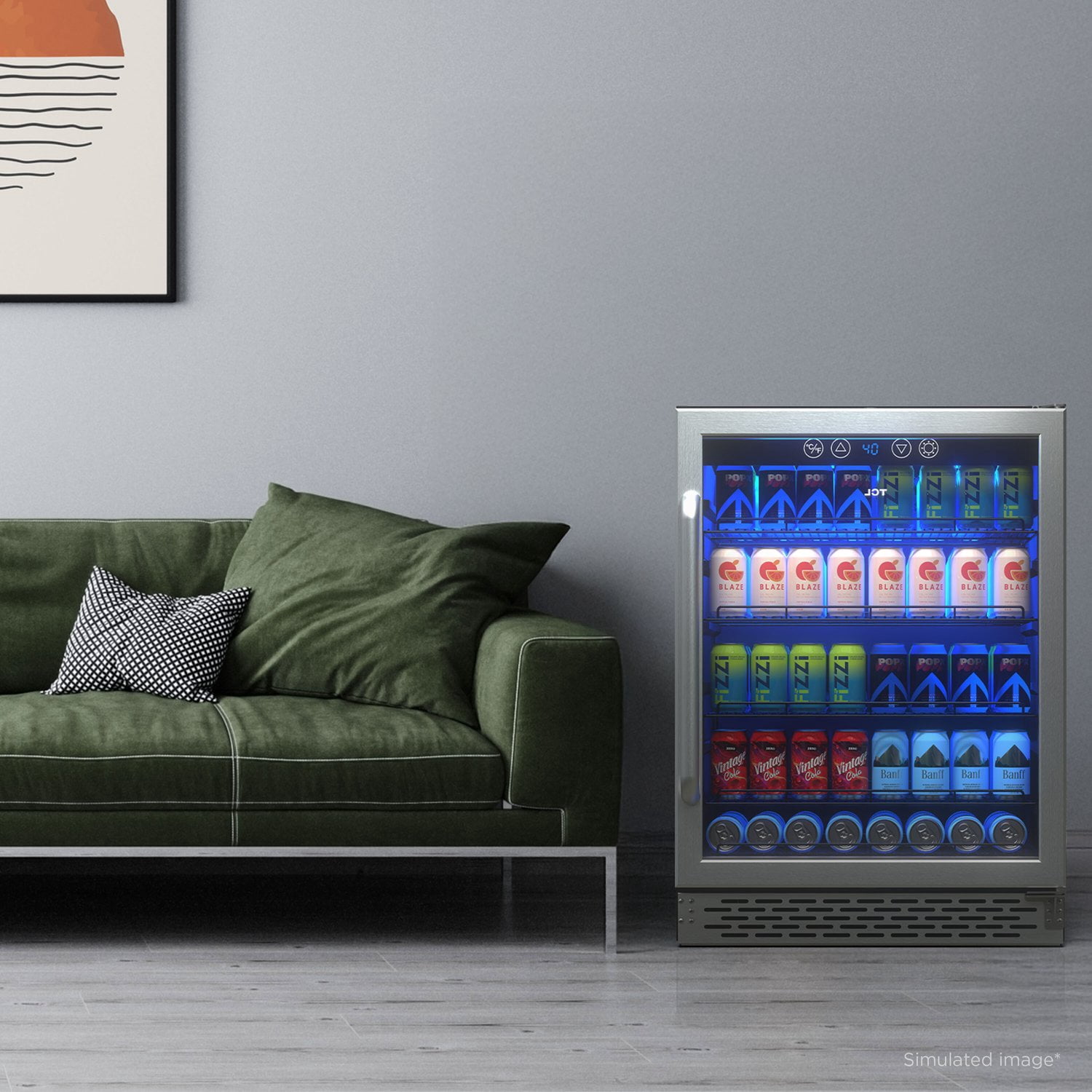 TCL 132 Can 4.24 Cu. Ft. Beverage Cooler, TRV132FAS - Walmart.com