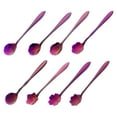 thumbnail image 2 of Luzkey Flower Shape Spoon Set, Stainless Steel Teaspoon Coffee Spoon Tea Spoon Mixing Spoon s, 12.5cm Length - , as described, 2 of 8