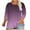 Womens Tops Purple, variant on Womens Plus Size 3/4 Sleeve T Shirts L-5X Crewneck Tees Tops Ladies Trendy Gradient Printed Pullover Basic Loungewear Beach Work Tshirts Shirt
