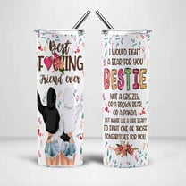 Skinny Best Friends Forever Tumbler, Stainless Steel Insulated Tumbler Cup with Lid, Lovely Gifts for Friends Female, Friendship, Bestie, Soul Sister S2