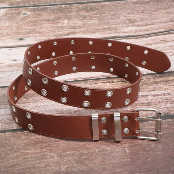 Raindrops Stylish Waist Belt with Double Row Holes for Women and Men, Adjustable Fashion Accessory