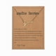 thumbnail image 4 of Collar con colgante de tarjeta con letras en inglés de color dorado y acero inoxidable para mujer, 4 of 6