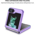 thumbnail image 2 of Case for Samsung Galaxy Z Flip 5, [Adjustable Bracket] Shockproof PC Shell with Lens Protection Galaxy Flip 5 Phone Case, Purple, 2 of 14