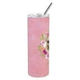 thumbnail image 2 of Carolines Treasures CK4144TBL20 Fawn French Bulldog Pink Flowers Stainless Steel 20 oz Skinny Tumbler 20 oz multicolor, 2 of 4