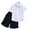 01-Navy, variant on Kids 2-Piece Outfit for Girls Collar Shirt with Pleated Skirt Lightweight Breathable School Uniform Set