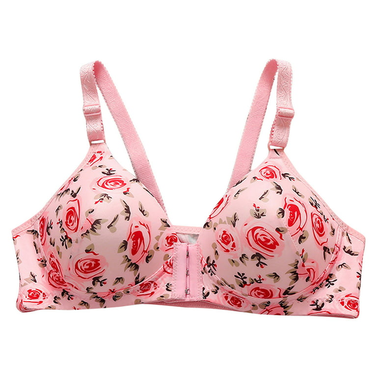 Women's Bra Buckle Underwear Breast Feeding Rassembled Maternity with Front  Lingerie Men's, Pink, 28B : : Fashion