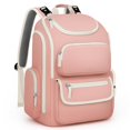 thumbnail image 1 of Mochila Mancro, bolsa de pañales impermeable de gran capacidad, color rosa, 1 of 8