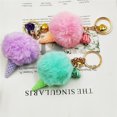 thumbnail image 6 of SPRING PARK Keychain Key Holder Pompom Heart Bell Ice Cream and bell Key Ring, 6 of 8
