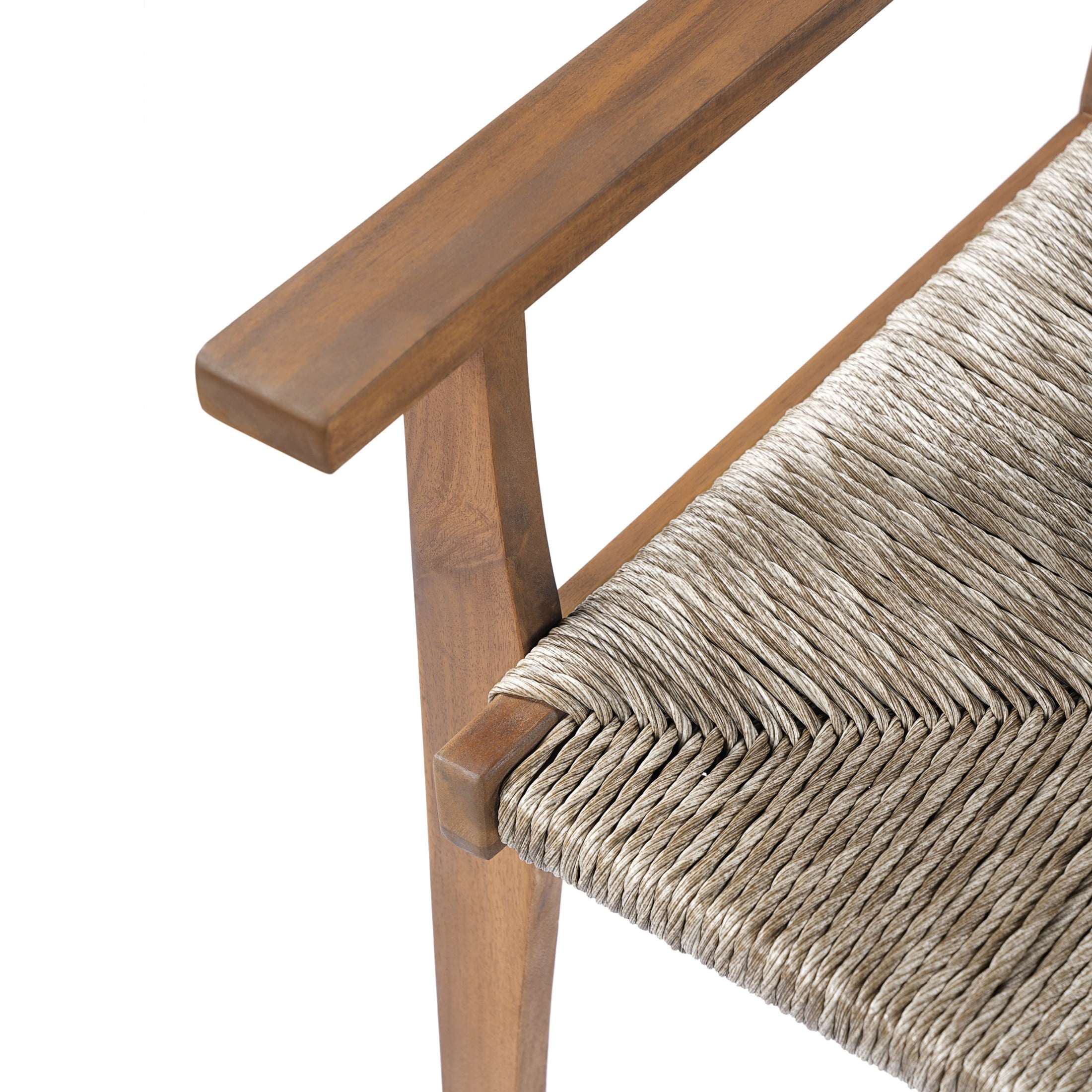 Christopher Knight Home Wicker Outdoor Dining Set for 4, Round Wood Table with Patio Chairs, Brown