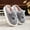 Grey, variant on Slippers For Girls Teen Rabbit Print Slip-On Closed Toe Warm Indoor House Shoes Orange Size 7-8 Years