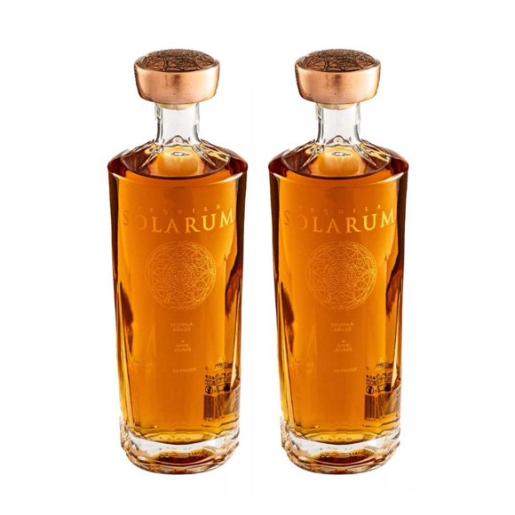 Duo Pack Tequila Ultra Premium Solarum Añejo 750 Ml Tequila Añejo