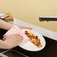 thumbnail image 4 of Wave Striped Super Absorbente Paño De Limpieza/Suave Toalla De Mano De Microfibra Gruesa/Cocina No Pega Aceite Coral Lavado De Platos/Hogar De Secado Rápido Trapo De Eliminación De, 4 of 4