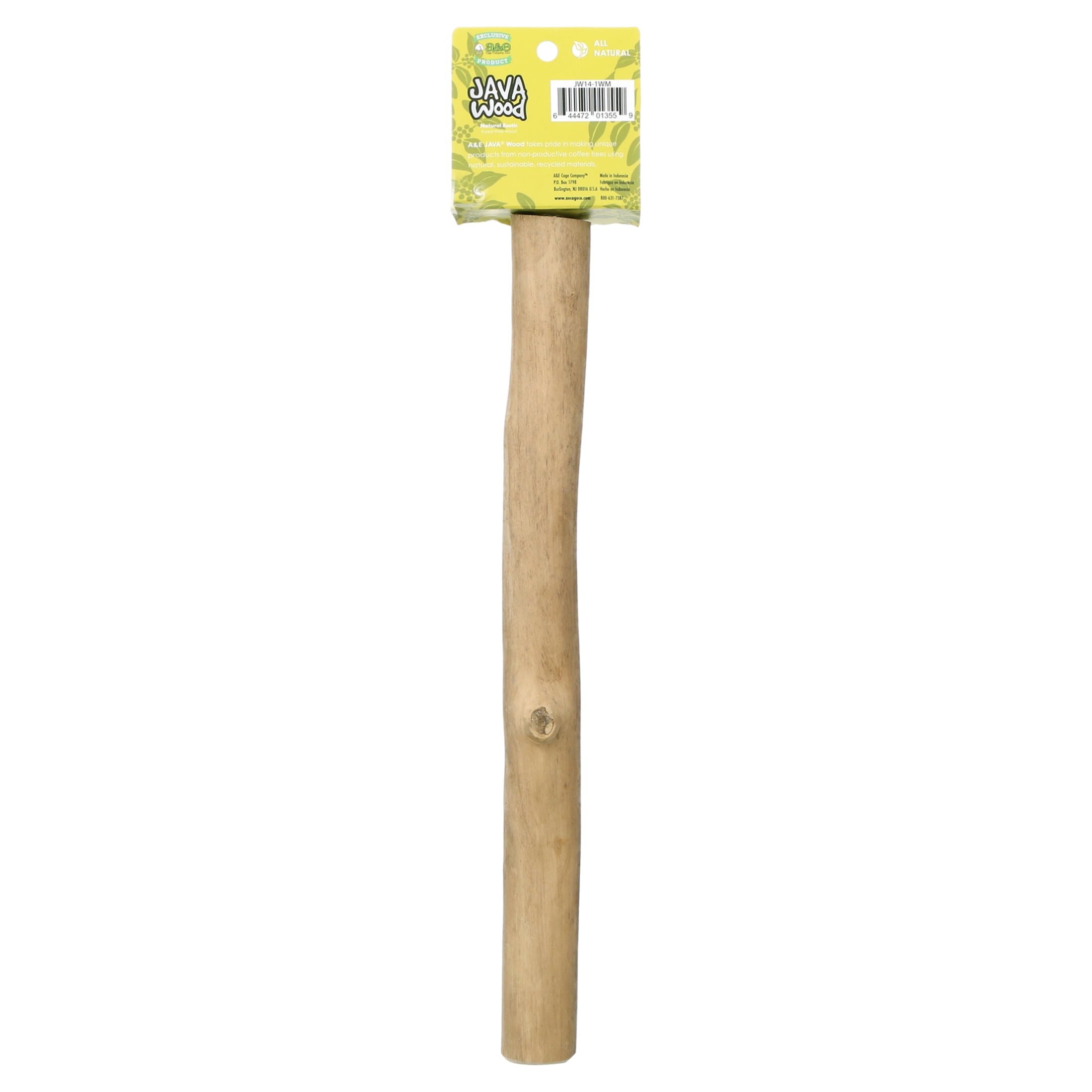 (2 pack) A&E Cage Natural Java Wood Straight Bird Perch - 14"