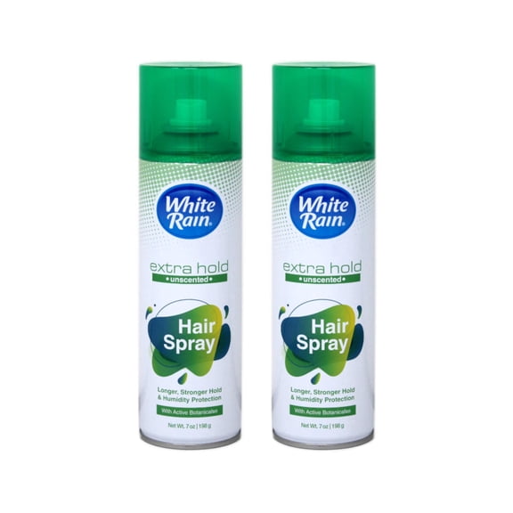 White Rain Aerosol Hairspray Unscented, Extra Hold 7 oz (Pack of 2)