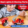 thumbnail image 4 of Force1 2.4GHz RC Mini Firefighter Truck Tank & Boom Firetruck, 2pk, 1:64 Scale, Vibrant LEDs Toys for Kids Boys & Girls Ages 6+, 4 of 7