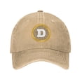 thumbnail image 1 of DouZhe Adjustable Washed Cotton Baseball Cap - Dogecoin Doge Coin Prints Vintage Dad Hat Unisex Sports Caps (Yellow), 1 of 6