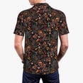 thumbnail image 3 of Balery Floral Printed Men’s Short Sleeve Polo Shirt, Midweight Men's Shirt,Golf Polo shirts -Medium, 3 of 8