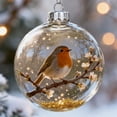 thumbnail image 6 of Tuvgenk Hanging Bird Decorative Pendant Crystal Snow Globe Robin Ornament Water Globe Glass Dome Resin Base Home Table Shelf Holiday Decor, 6 of 9