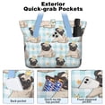 thumbnail image 2 of Tote Bag for Women - Pug with Crown Shoulder Bag - Large Utility Work Duffle Bag with Zipper Handbag for Travel, Work, Sprots, 2 of 5