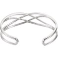 thumbnail image 2 of Jewels By Lux 14k White Gold 3/4 CTW Diamond Criss-Cross Cuff 7" Bracelet, 2 of 3