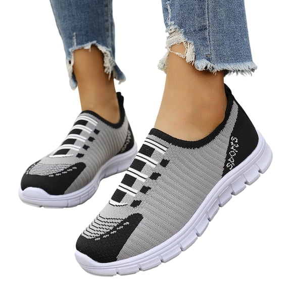 Willtoo Women's Slip-On Sneaker Breathable Mesh Tennis Shoes Light Weight Weaving Shoes
