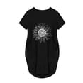 thumbnail image 5 of Jusqu'à 65 % de Réduction! Robes d'Été Mode pour Femmes 2024 Grande Taille Robe Décontractée Imprimé Tournesol Manches Courtes Col en V, 5 of 5