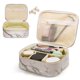 thumbnail image 3 of Bolsa De Maquillaje Con Patrón De Mármol De Cuero Pu Bolsa De Aseo Impermeable Bolsa De Viaje Bolsa De Cosméticos Portátil Bolsa Organizadora De Brochas De Maquillaje 3 Unids/Set Eigraketly HA041464-00, 3 of 5