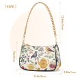 thumbnail image 3 of FORMRS Womens Shoulder Bag with Chain Strap Clutch Purse Cute Tote Handbag, Birds and Teapots, 3 of 7