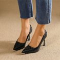 thumbnail image 6 of Viluyesy Women's Stiletto Pumps Pointed Toe Slip On High Heels Dressy Comfortable Elegant Office Party Wedding Shoes Black Size 8, 6 of 7
