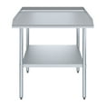thumbnail image 2 of AmGood 36" Long x 30" Deep Commercial Work Table with Backsplash and Sidesplashes | Stainless Steel Prep Table for Kitchen, Restaurant, Garage, Laundry | NSF, 2 of 6
