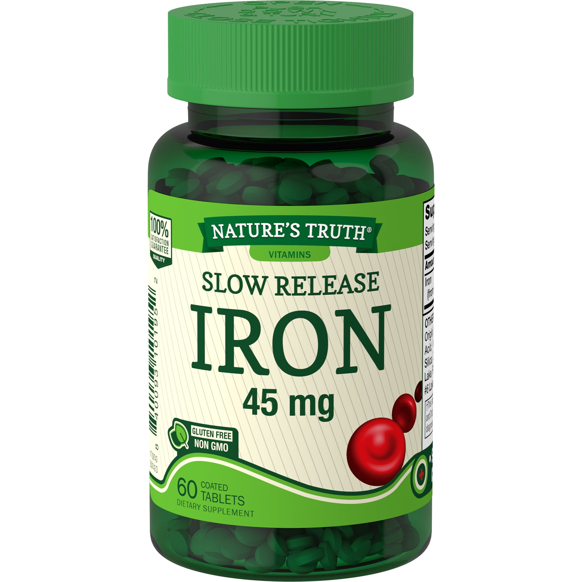 Nature's Truth Iron Tablets, 45 mg, 60 Count