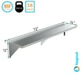 thumbnail image 2 of AmGood 14 in. x 72 in. Stainless Steel Wall Shelf | NSF Certified | Appliance & Equipment Metal Shelving | Kitchen, Restaurant, Garage, Laundry, Utility Room, 2 of 8