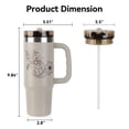 thumbnail image 6 of Ozark Trail 30 oz Stainless Steel Insulated Travel Tumbler with Handle and Flip Straw Lid, Teddy Bear, 6 of 14
