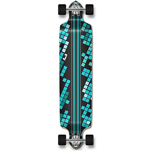 YOCAHER Professinal Speed Drop Down Longboard Complet Planche à Roulettes (Vague Numérique Noire)