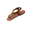 thumbnail image 1 of Sandalias de Mujer Cómodas de Moda Casual Estilo Bohemio Zapatos de Playa Más Tamaño Primavera / Verano de Moda Doble Correa Sandalias, 1 of 9